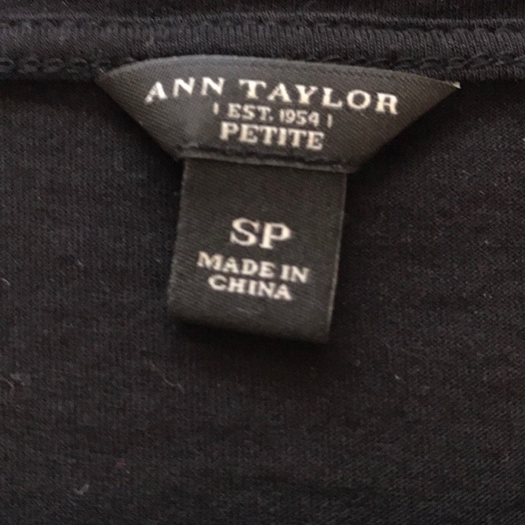 ANN TAYLOR Black Beaded Cap Sleeve Top Size SmallP - Picture 7 of 8